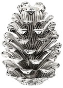 "Toboz" gyertyatartó, ezüst, 9 cm - EDZARD