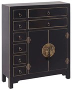 Fekete magas komód 73x90 cm Oriente – Ixia