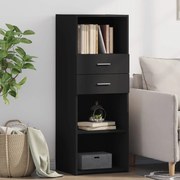 fekete szerelt fa magasszekrény 45 x 42,5 x 124 cm