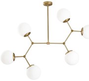 Damar fehér-aranyszínű függőlámpa 6 izzóval - Opviq lights