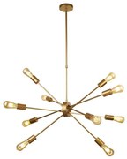 Searchlight 29010-10GO - Csillár rúdon ALPHA 10xE27/60W/230v arany