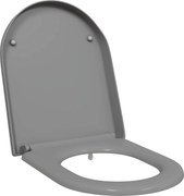 vidaXL WC ülőke Szürke 49 x 36 x 4 cm Duroplast