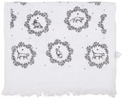 Konyhai kéztörlő pamut fehér sok cicás Lovely Grey Cat