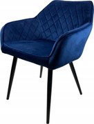 2 db-os kárpitozott szék szett Kék Aquen steppelt nappali szék