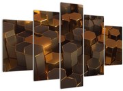 Kép - bronz hatszögek (150x105 cm)