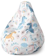 Pear babzsák szivárványos egyszarvúk - gyerek, színes