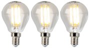 3 db E14-es szabályozható LED gömbizzó készlet P45 5W 470lm 2700K