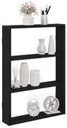 fekete szerelt fa fali polc 43 x 9 x 60 cm