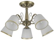 LOSANNA rúdon függő csillár 5x E14/40W/230V, sárgaréz kivitel