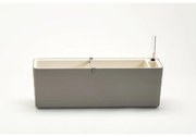 Plastia Berberis 60 Önöntöző virágláda szürke + elefántcsont, 60 cm