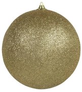 Óriás karácsonyi gömb 25 cm arany glitteres