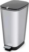 Pedálos szemetes, fémhatású, 45 l, CURVER Chic, ezüst (UCCCHIC)