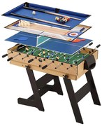 4 az 1-ben játékasztal, csocsó, ping-pong, biliárd és curling bowling játékhoz