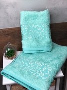 Bambusz törülköző - fürdőlepedő türkizkék A törülközők mérete: Törülköző 50x90 cm