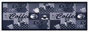 kék kávé mintás mosható konyhaszőnyeg 60 x 300