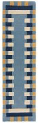 Kék kézi szövésű gyapjú futószőnyeg 60x230 cm Kai Wool Border – Flair Rugs