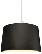 Modern lógólámpa fehér árnyékolóval 45 cm fekete - Combi 1