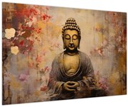 Kép - Buddha, festészet (90x60 cm)