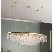 Orion - Kristály csillár zsinóron CRYSTALRIVER 21xG9/40W/230V arany