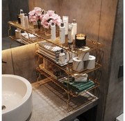 Polcrendező 42x19 cm arany