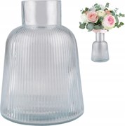 Üvegcsokor Váza Színtelen 22cm Skandináv Hálószoba Nappaliba