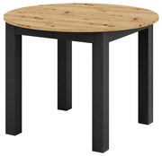 Kihúzható étkezőasztal WILY artisan tölgy/fekete