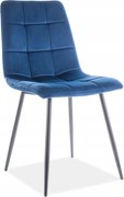 Mila Velvet kárpitozott steppelt szék Signal sötétkék