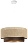 SARTA függőlámpa zsinóron 1xE27/60W/230V barna/juta