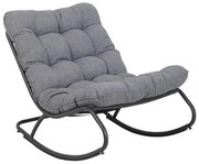 Vibe kerti hintaszék szürke párnával
