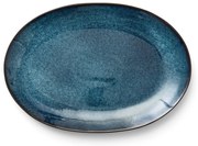 Fekete-kék kőedény tányér Gastro Dark Blue/Black – Bitz