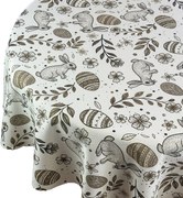 Abrosz Foltálló Húsvét Bézs Bronz Húsvéti tojás Nyuszi Kör átm. 100 cm