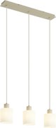 Skandináv függőlámpa bézs színben, fehér üveggel, 3-lámpás - Wisp
