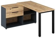 Sarok PC asztal Klodekas 8 (artisan tölgy + fekete) . 1097181