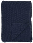 Sötétkék újrahasznosított pamut takaró 130x170 cm Santos – House Nordic