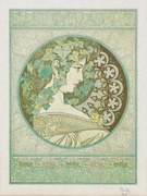 Reprodukció Green Garden Ivy, Alfons Mucha