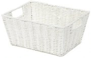Compactor ETNA kézzel kötött kosár, 31 x 24x 14 cm, fehér