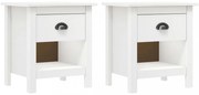 Hill 2 db tömör fenyőfa éjjeliszekrény 46 x 35 x 49,5 cm