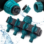 Kerti Tömlőelosztó Csapra, Szelepekkel, 3/4 1 Coll Redukcióval