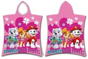 Rózsaszín frottír gyerek fürdőponcsó Paw Patrol – Jerry Fabrics