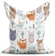 Classic babzsák rajzolt erdei állatok - gyerek, színes