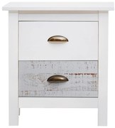 Romantica fehér-szürke éjjeliszekrény, 46 x 50 cm - Marckeric