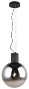 Fekete LED függőlámpa üveg búrával ø 50 cm Cipallone – CINQUE