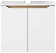 Fehér alacsony fali szekrény mosdókagyló nélkül 60x53 cm Set 857 – Pelipal