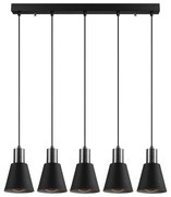 Kem fekete függőlámpa 5 izzóval - Opviq lights