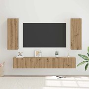 TV szekrény garnitúra 5 pcs kézműves tölgy 30.5 x 30 x 90 cm