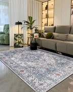 Carpetum bézs alapon kék-piros klasszikus mintás szőnyeg 80x160