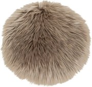 Báránybőr, műbőr, ülőpárna Ø35 cm, Krém Színű
