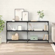 Konzolasztal Musta tammi 156 x 28 x 80,5 cm Faanyag