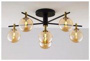 Jupiter 2033 - Felületre szerelhető csillár FIGARO 6xG9/10W/230V fekete/arany/bézs