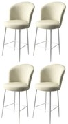 Fora Cream and White bárszék szett, 4 db, 4 db
